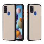 Matte Skin Drop-proof PC + TPU Hybrid Cell Phone Case for Samsung Galaxy A21s – Black