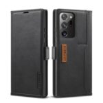 LC.IMEEKE Retro Style LC-001 Series Leather Card Holder Case for Samsung Galaxy Note20 Ultra/Note20 Ultra 5G – Black