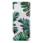 Pattern Printing Flexible TPU Shell for Samsung Galaxy A31 – Leaves