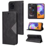 PU Leather + TPU Phone Cover with Card Slots for Samsung Galaxy A31 – Black