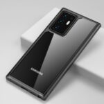 Hard Acrylic Back Plate + TPU Edge Phone Case for Samsung Galaxy Note20 Ultra / Galaxy Note20 Ultra 5G – Black