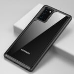 Hard Acrylic Back Plate + TPU Edge Phone Case for Samsung Galaxy Note 20 / Galaxy Note 20 5G – Black