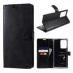 MERCURY GOOSPERY Blue Moon Leather Wallet Shell for Samsung Galaxy Note20 Ultra/Note20 Ultra 5G – Black