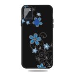 Pattern Printing Matte TPU Cell Phone Case for Samsung Galaxy A21s – Blue Flower