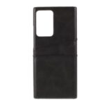 PU Leather Coated PC with Double Card Slots Shell for Samsung Galaxy Note20 Ultra/Note20 Ultra 5G – Black