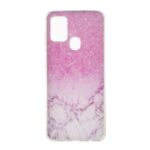 Pattern Printing Style Clear TPU Phone Shell Cover for Samsung Galaxy A21s – Marble Pattern