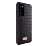 SULADA Crocodile Texture PU Leather Coated TPU Case for Samsung Galaxy Note 20/Note 20 5G – Black