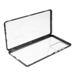 Double-sided Tempered Glass + Magnetic Adsorption Metal Frame Cover for Samsung Galaxy Note20 Ultra/Note20 Ultra 5G – Black