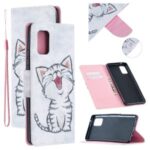 Pattern Printing Leather Wallet Shell for Samsung Galaxy A71 5G SM-A716 – Happy Cat