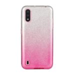 Gradient Color Glittery Powder PC+TPU Hybrid Case for Samsung Galaxy A01 – Pink