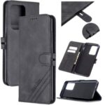 Wallet Leather Cell Phone Cover with Lanyard for Samsung Galaxy Note20 Ultra/Note20 Ultra 5G – Black
