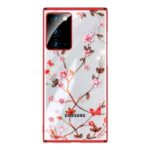 SULADA Electroplating Rhinestone Decoration Patterned Hard PC Case for Samsung Galaxy Note 20/Note 20 5G – Red