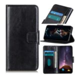 Crazy Horse Wallet Leather Stand Case for Samsung Galaxy M31s – Black