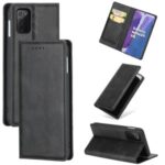 Auto-absorbed Leather Stand Shell with Card Slots for Samsung Galaxy Note 20/Note 20 5G – Black