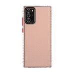 Honeycomb Design Clear TPU Phone Case Cover for Samsung Galaxy Note20 Ultra 5G / Galaxy Note20 Ultra – Red