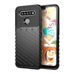 Thunder Series Twill Texture Soft TPU Phone Case for LG K41S/K51S – Black