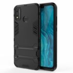 Plastic + TPU Hybrid Case with Kickstand for Honor 9X Lite – Black