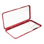 Detachable Shell Metal Magnetic Frame + Tempered Glass Phone Case for Huawei nova 7 SE/P40 Lite 5G – Red