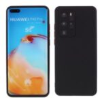 Contrast Color Button TPU Shell with Soft Lint Inner for Huawei P40 Pro – Black