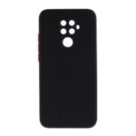 Contrast Color Button TPU Case with Soft Lint Inner for Huawei Mate 30 Lite/nova 5i Pro – Black