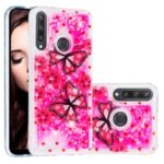 Pattern Printing Glitter Powder Quicksand TPU Back Case for Huawei Y6p – Butterflies