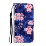 Light Spot Decor Patterned Magnetic Leather Stand Case for Huawei P40 lite 4G – Beautiful Flowers