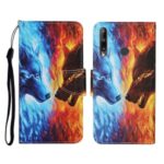 Pattern Printing Wallet Leather Stand Case for Huawei Y7p/P40 lite E – Wolf