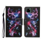 Pattern Printing Flip Leather Wallet Protective Case for Huawei Y5p/Honor 9S – Luminous Butterfly