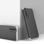 GKK Detachable 3-Piece Matte Hard Plastic Case for Huawei nova 7 5G – Silver / Black
