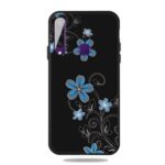 Pattern Printing Matte TPU Case Accessory for Huawei Y6p – Blue Flower