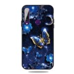 Pattern Printing Matte TPU Case Accessory for Huawei Y6p – Blue Butterfly