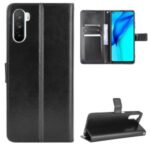 Crazy Horse Skin Leather Cover for Huawei Mate 40 Lite/Maimang 9 – Black