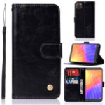 Premium Vintage Wallet Leather Stand Case for Huawei Y5p/Honor 9S – Black