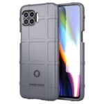 Anti-shock Square Grid Texture Thicken TPU Case for Motorola Moto G 5G Plus – Grey