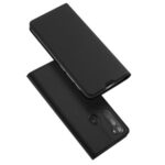 DUX DUCIS Skin Pro Series Card Holder Leather Case for Motorola Moto One Fusion Plus – Black
