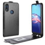 Crazy Horse Vertical Flip Leather Case for Motorola Moto E (2020) – Black