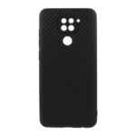 Carbon Fiber TPU Case for Xiaomi Redmi Note 9 – Black