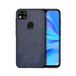 Splicing Cloth Texture PU Leather + PC + TPU Hybrid Case Shell for Xiaomi Redmi 9C – Blue/Cloth+PU Style