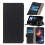 PU Leather Wallet Stand Cell Phone Case for Xiaomi Redmi 9C – Black