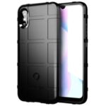 Rugged Square Grid Texture Thicken Anti-shock TPU Phone Case for Xiaomi Redmi 9A – Black