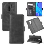 Magnet Adsorption Leather with Wallet Cover for Xiaomi Redmi 9 – Black