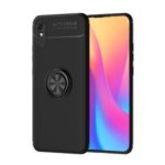Finger Ring Kickstand TPU Shell Built-in Magnetic Sheet for Xiaomi Redmi 9A – All Black