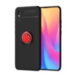 Finger Ring Kickstand TPU Shell Built-in Magnetic Sheet for Xiaomi Redmi 9A – Black / Red