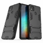2 in 1 PC + TPU Hybrid Phone Case with Kickstand for Xiaomi Redmi 9C – Black