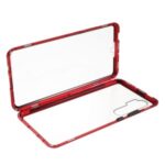 Detachable Shell Metal Magnetic Frame + Tempered Glass Cover for Xiaomi Mi Note 10 Lite – Red