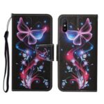 Pattern Printing Wallet Leather Stand Case for Xiaomi Redmi 9A – Butterfly and Flower