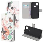 Pattern Printing Wallet Leather Stand Case for Xiaomi Redmi 9C – Butterfly Circles