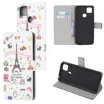 Pattern Printing Wallet Leather Stand Case for Xiaomi Redmi 9C – Eiffel Tower