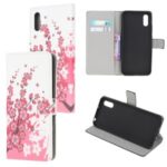 Pattern Printing Magnetic Leather Stand Case for Xiaomi Redmi 9A – Plum Blossom