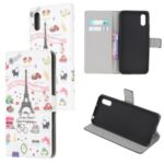 Pattern Printing Magnetic Leather Stand Case for Xiaomi Redmi 9A – Eiffel Tower